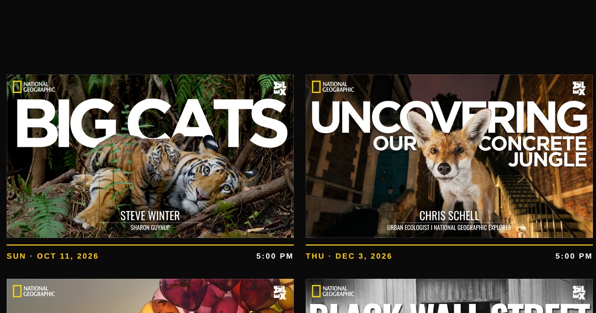 National Geographic Live - Season Pass